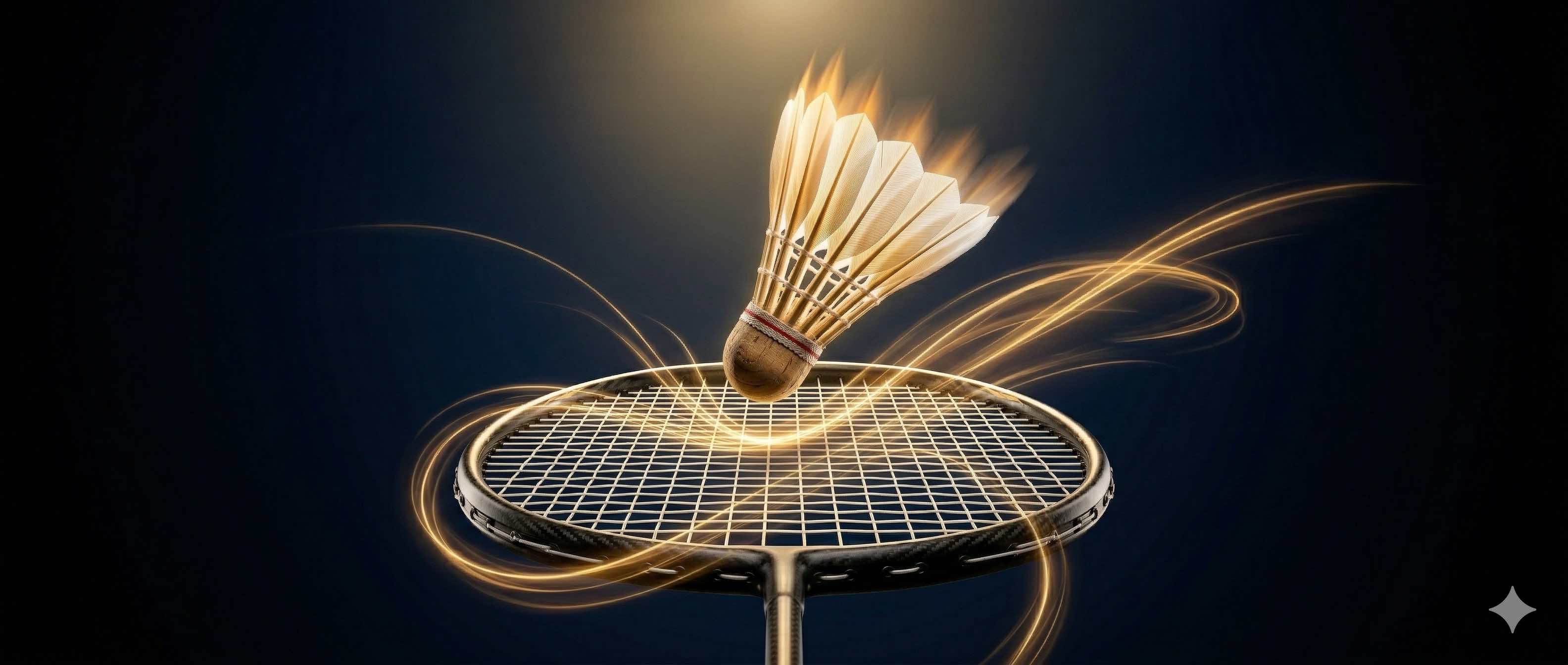 Badminton shuttlecock and racket